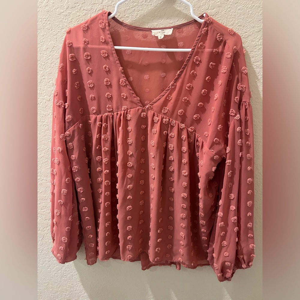 Women’s Entro Pink Polka Dot Top
